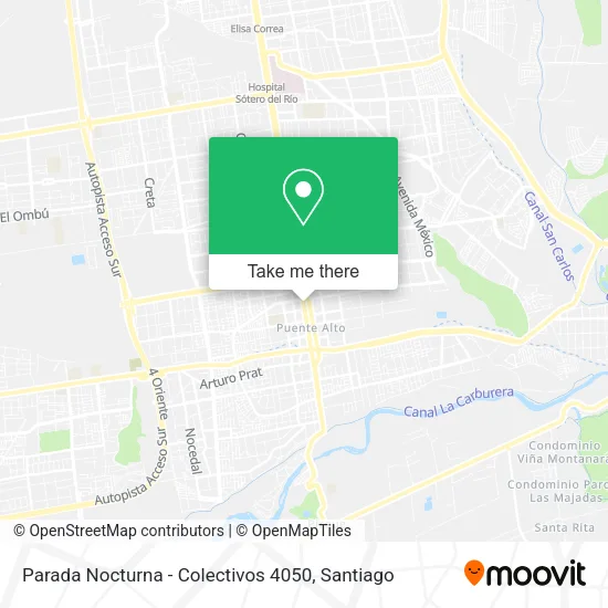 Parada Nocturna - Colectivos 4050 map