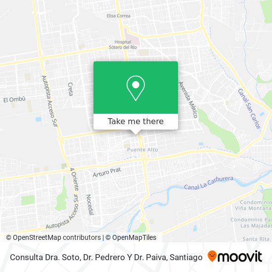 Mapa de Consulta Dra. Soto, Dr. Pedrero Y Dr. Paiva