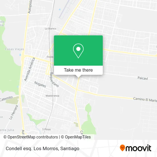 Condell esq. Los Morros map