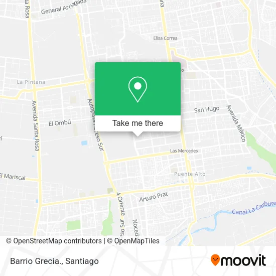Barrio Grecia. map