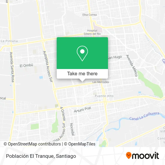 Población El Tranque map