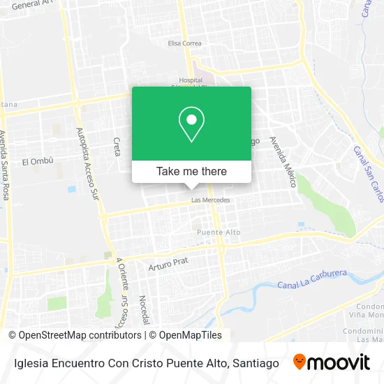 Iglesia Encuentro Con Cristo Puente Alto map