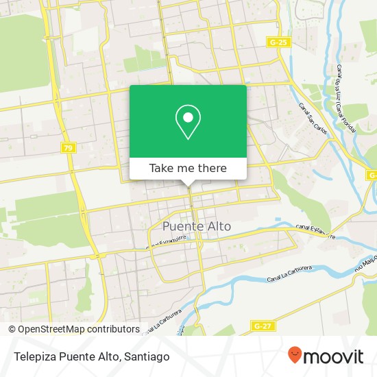 Mapa de Telepiza Puente Alto