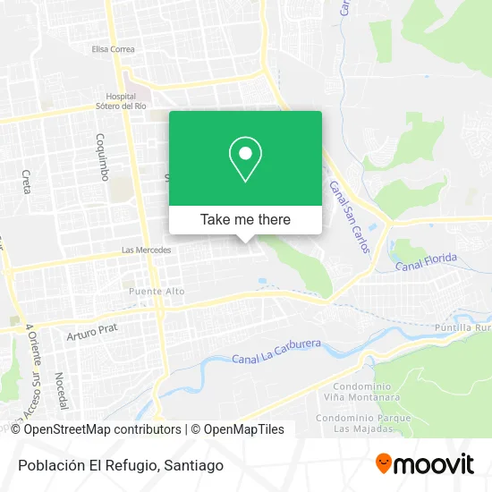 Población El Refugio map