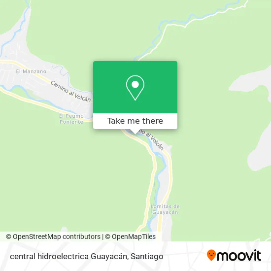 central hidroelectrica Guayacán map