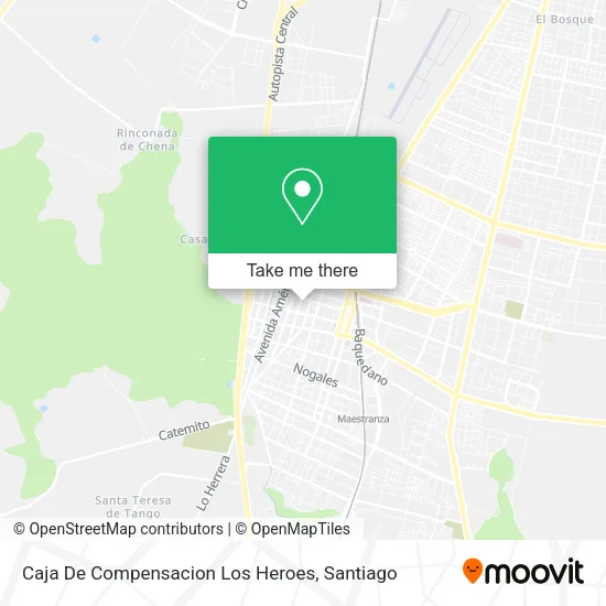 Mapa de Caja De Compensacion Los Heroes