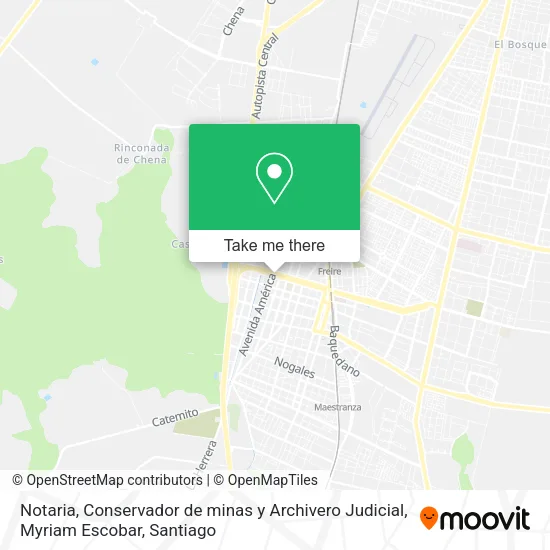Notaria, Conservador de minas y Archivero Judicial, Myriam Escobar map