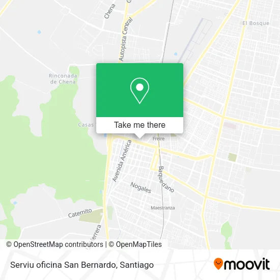 Serviu oficina San Bernardo map
