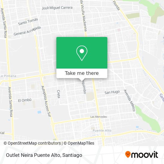 Outlet Neira Puente Alto map
