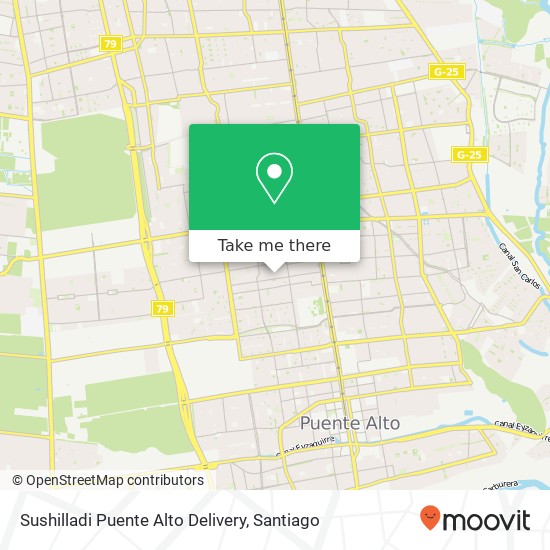 Mapa de Sushilladi Puente Alto Delivery