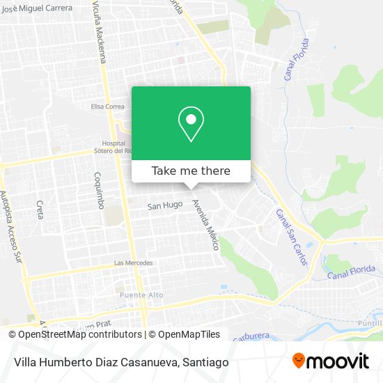 Mapa de Villa Humberto Diaz Casanueva