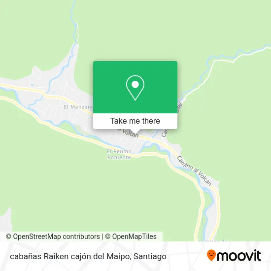cabañas Raiken cajón del Maipo map