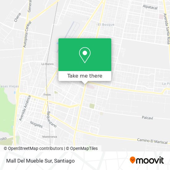Mall Del Mueble Sur map