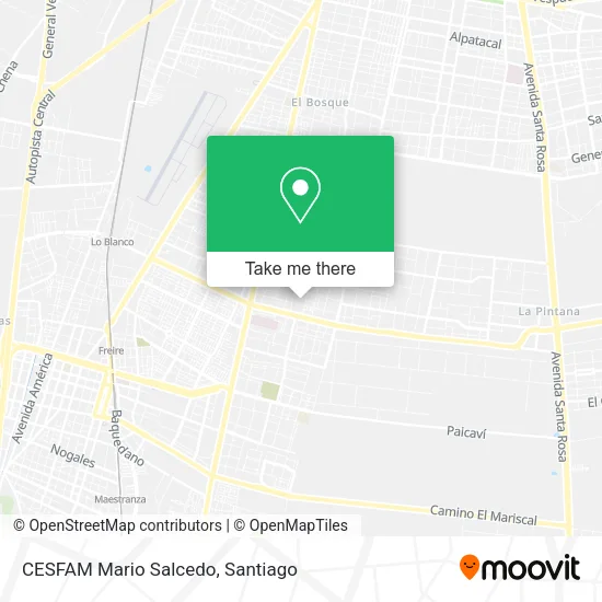 Mapa de CESFAM Mario Salcedo