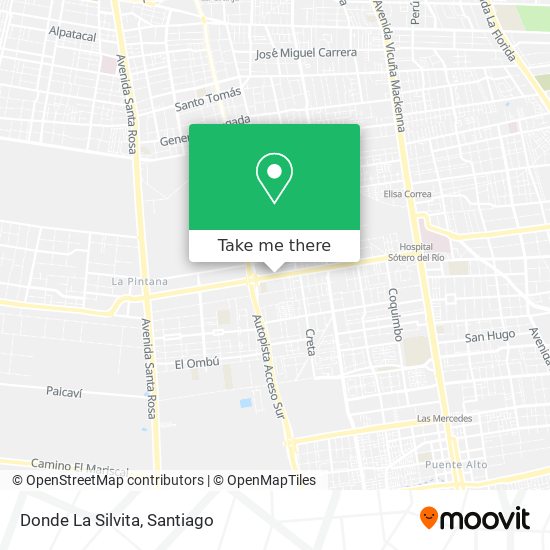 Mapa de Donde La Silvita