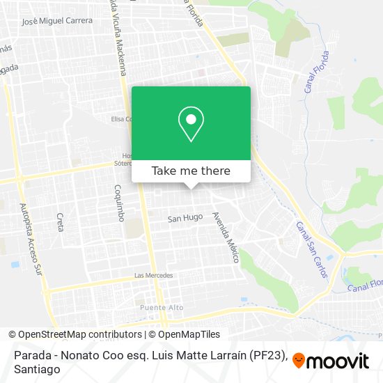 Parada - Nonato Coo esq. Luis Matte Larraín (PF23) map