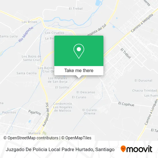 Mapa de Juzgado De Policia Local Padre Hurtado