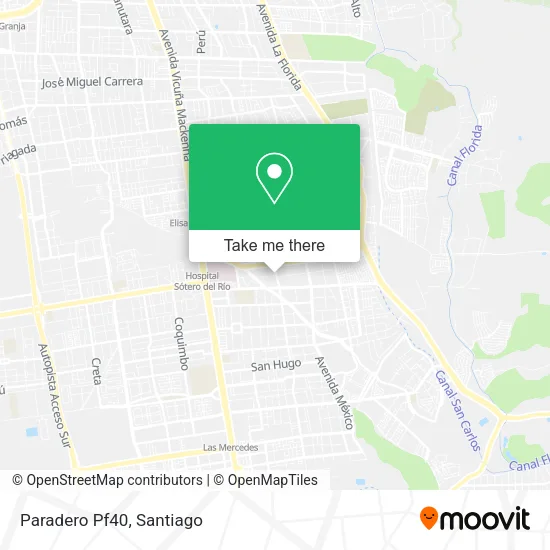 Paradero Pf40 map