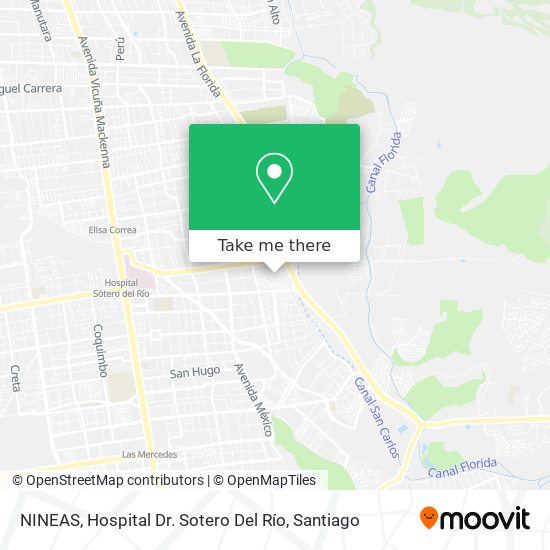 NINEAS, Hospital Dr. Sotero Del Río map