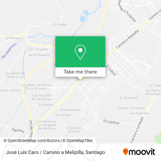 José Luis Caro / Camino a Melipilla map