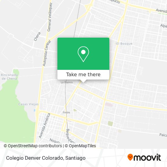 Colegio Denver Colorado map