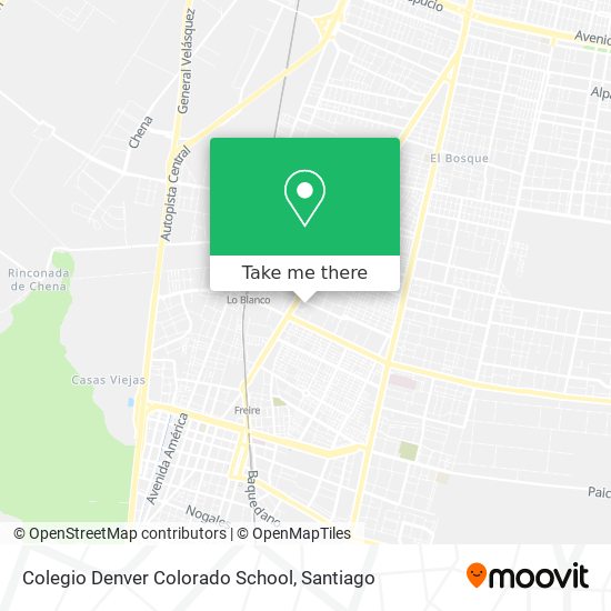 Colegio Denver Colorado School map