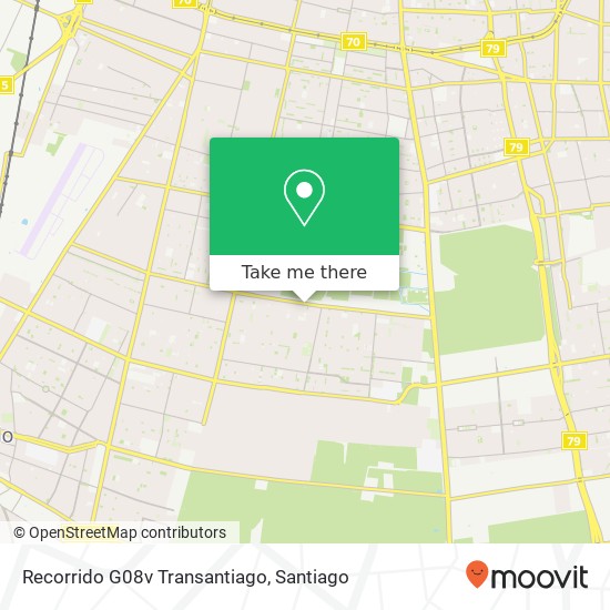 Recorrido G08v Transantiago map