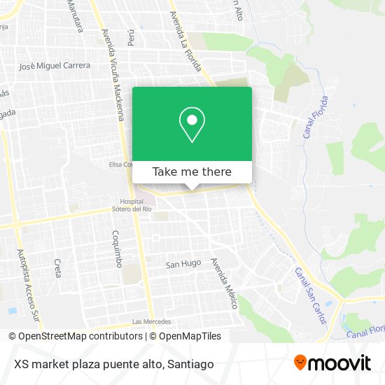 XS market plaza puente alto map