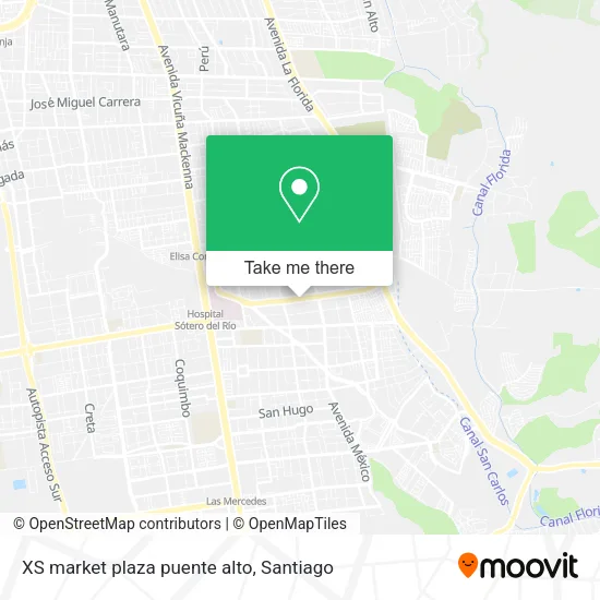 XS market plaza puente alto map