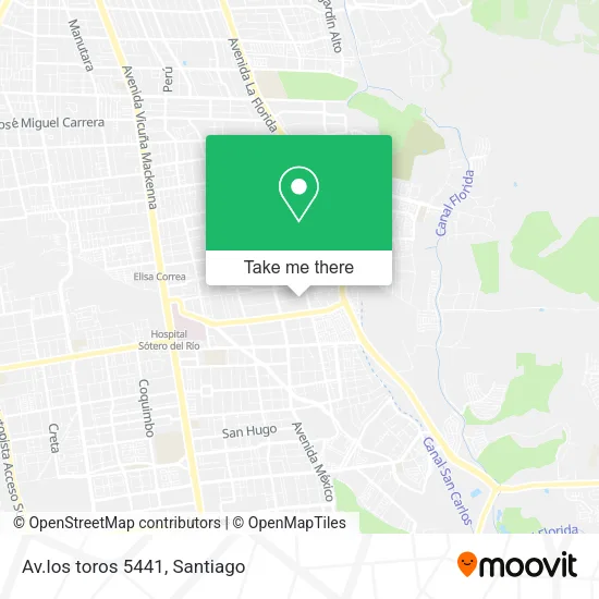 Av.los toros 5441 map