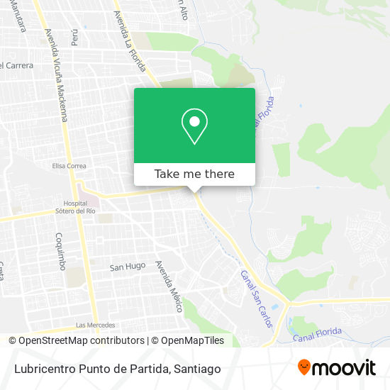 Lubricentro Punto de Partida map