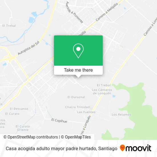 Casa acogida adulto mayor  padre hurtado map