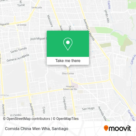 Comida China Wen Wha map