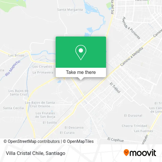 Villa Cristal Chile map