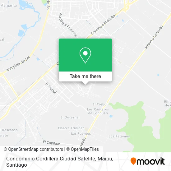Condominio Cordillera Ciudad Satelite, Maipú map