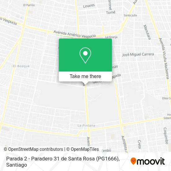 Parada 2 - Paradero 31 de Santa Rosa (PG1666) map