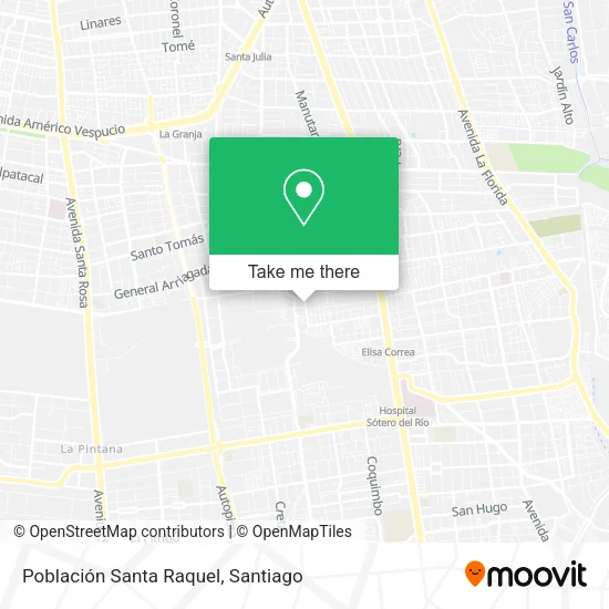 Población Santa Raquel map