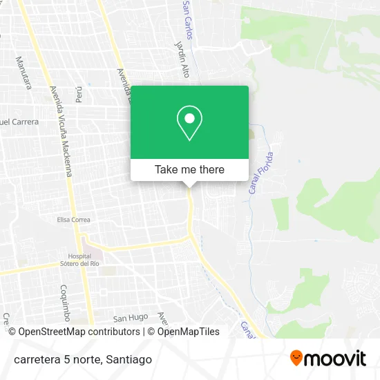 carretera 5 norte map