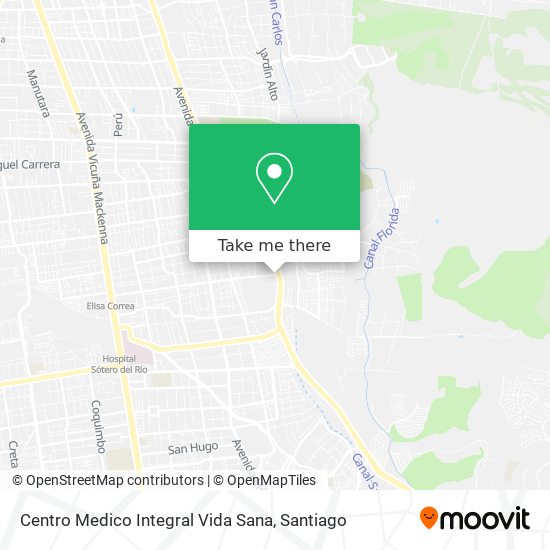 Mapa de Centro Medico Integral Vida Sana