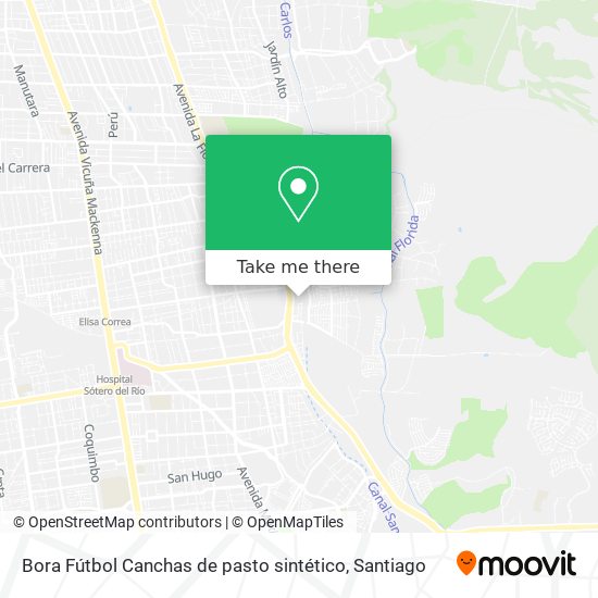 Bora Fútbol Canchas de pasto sintético map