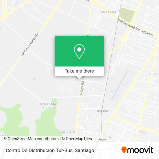 Centro De Distribucion Tur-Bus map