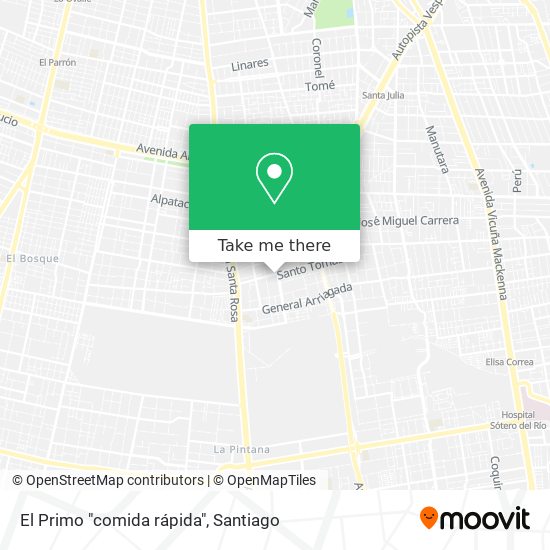 El Primo "comida rápida" map