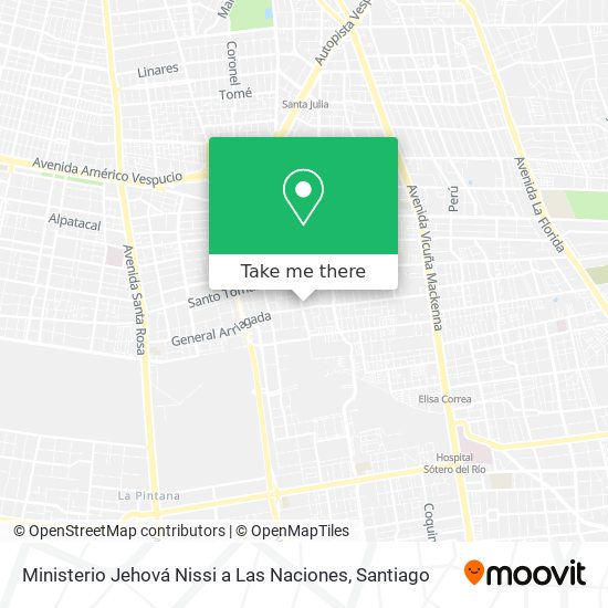 Ministerio Jehová Nissi a Las Naciones map