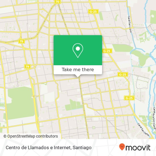 Mapa de Centro de Llamados e Internet