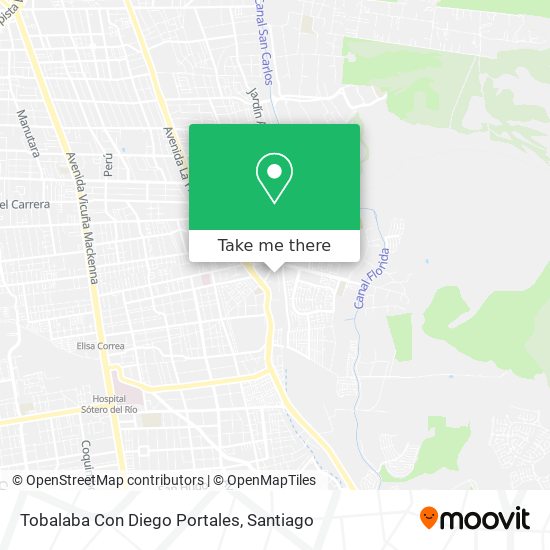 Mapa de Tobalaba Con Diego Portales