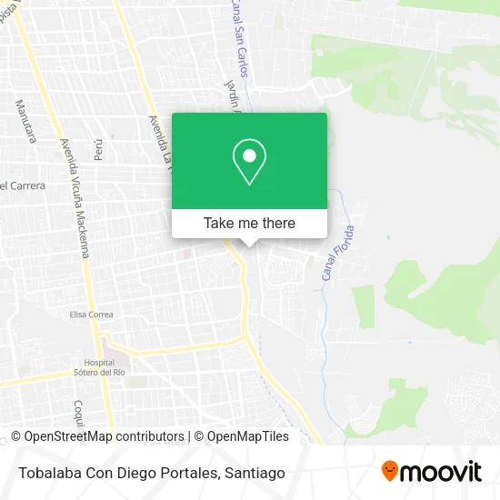 Tobalaba Con Diego Portales map