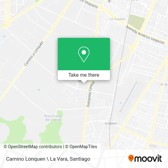 Mapa de Camino Lonquen \ La Vara
