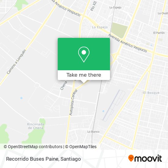 Recorrido Buses Paine map