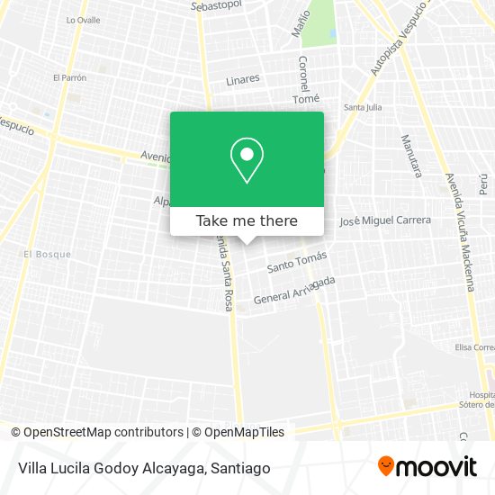 Villa Lucila Godoy Alcayaga map