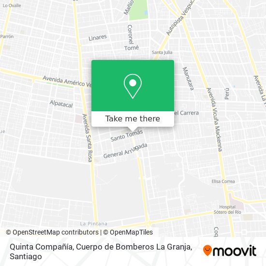 Quinta Compañía, Cuerpo de Bomberos La Granja map